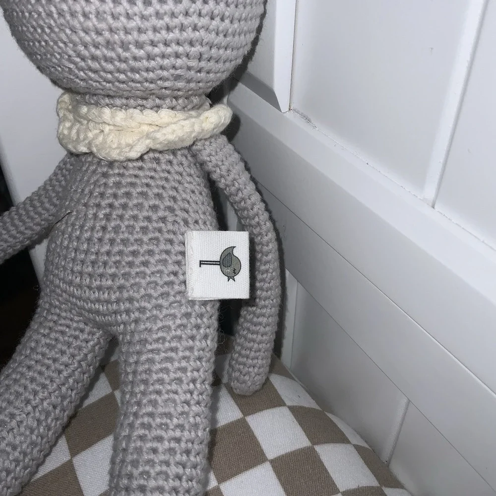 Crochet Bunny Rabbit Plush Rattle Baby Stuffed Animal‎ Toy Nursery Mali Wear